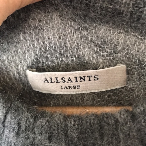 All saints mohiar blend sweater tiger stripe grey - Picture 3 of 5